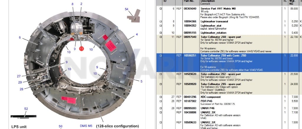 Siemens 10590251 - Tube Collimator Z60 parts list.jpeg