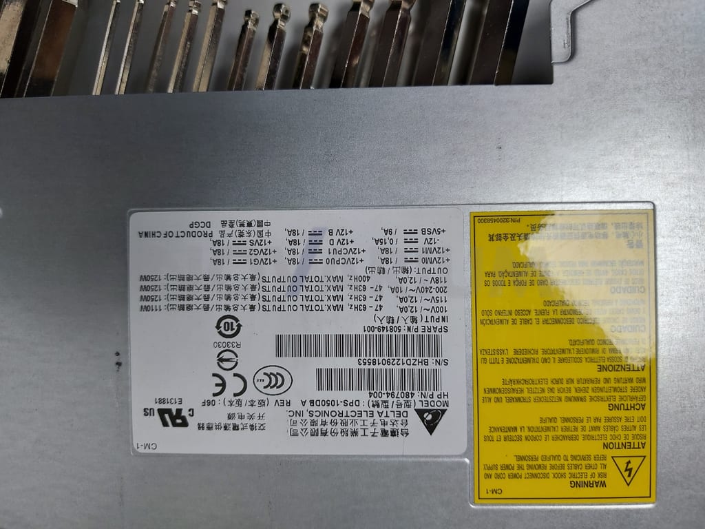 GE 480794-004 - Power Supply Delta Electronics DPS-1050DB   .jpg