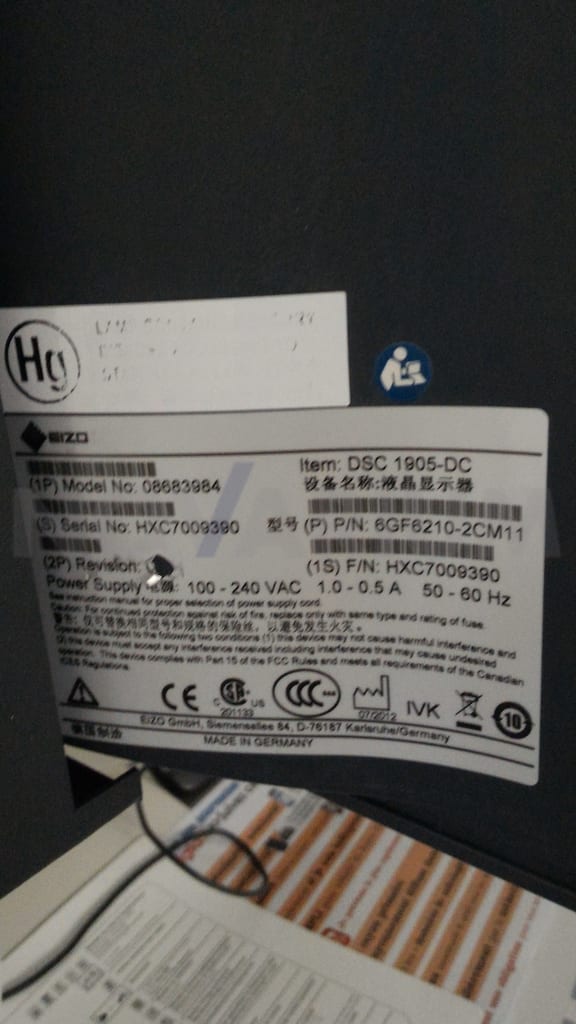 Siemens 08683984 LCD Monitor DSC 1905 Label.jpg