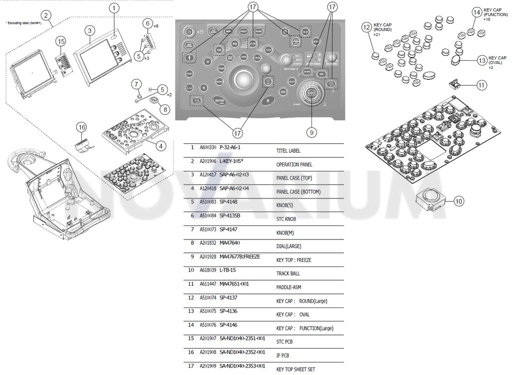 Aloka Operation panel L-KEY-105 Alpha 6 Diagram.jpg