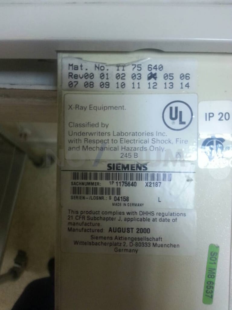 Siemens 1175640 Control Console Standard label.jpg
