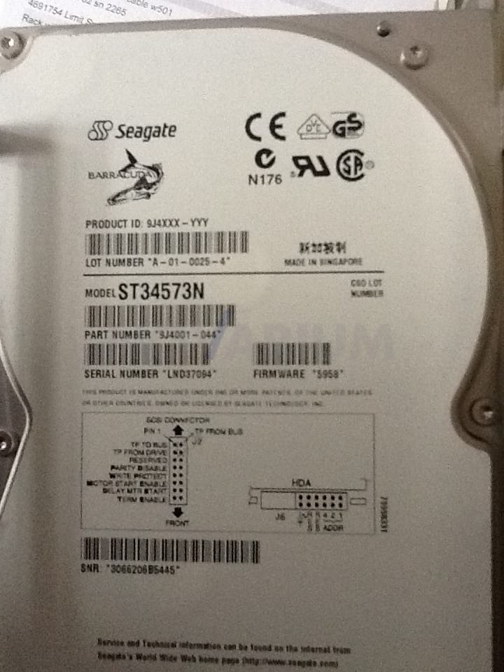 Siemens 3066206  - Hard Disk model ST34573N.JPG